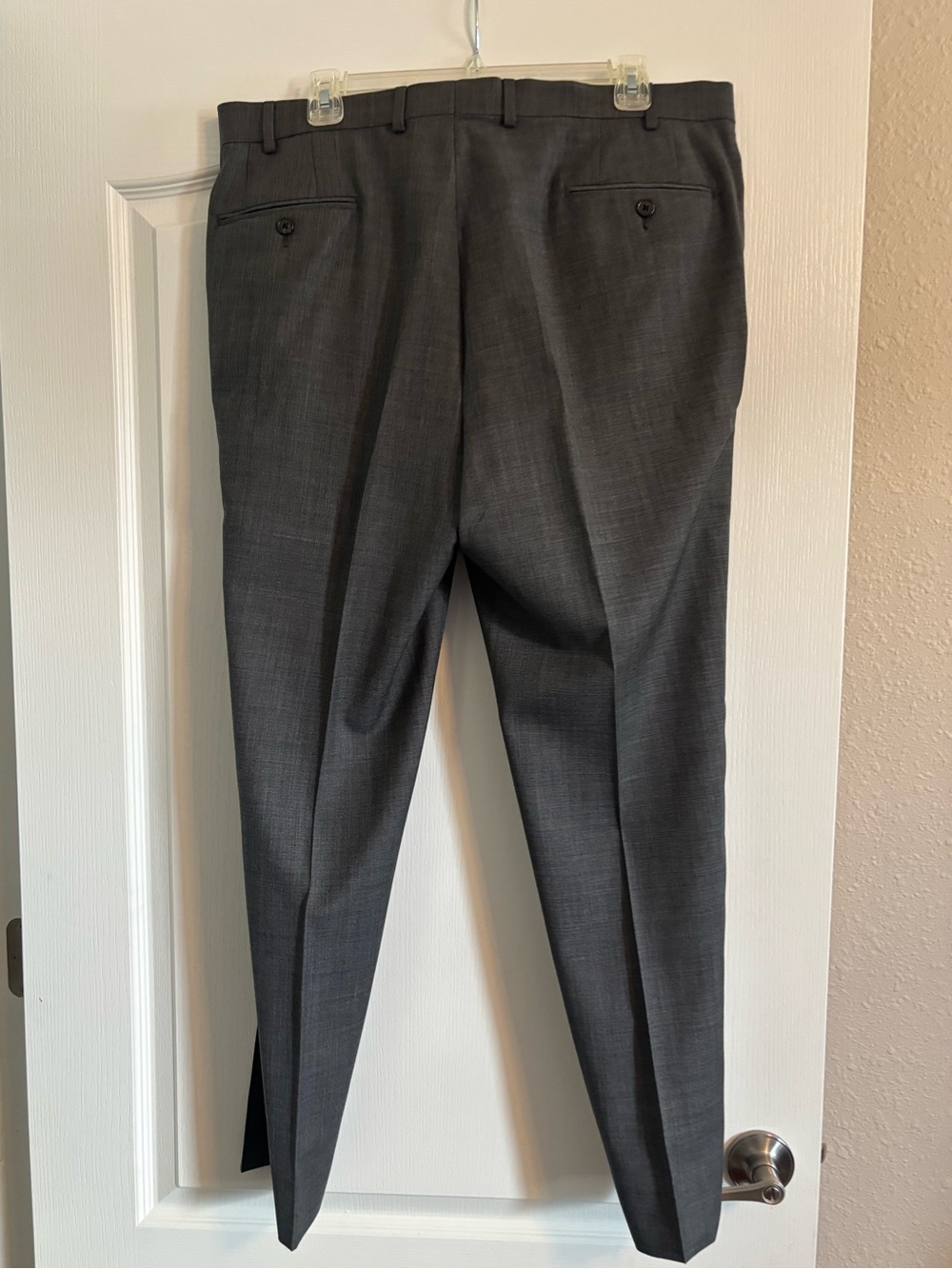 Ralph Lauren Men's Gray Dress Pants with Subtle Patterned Waistband 36x34